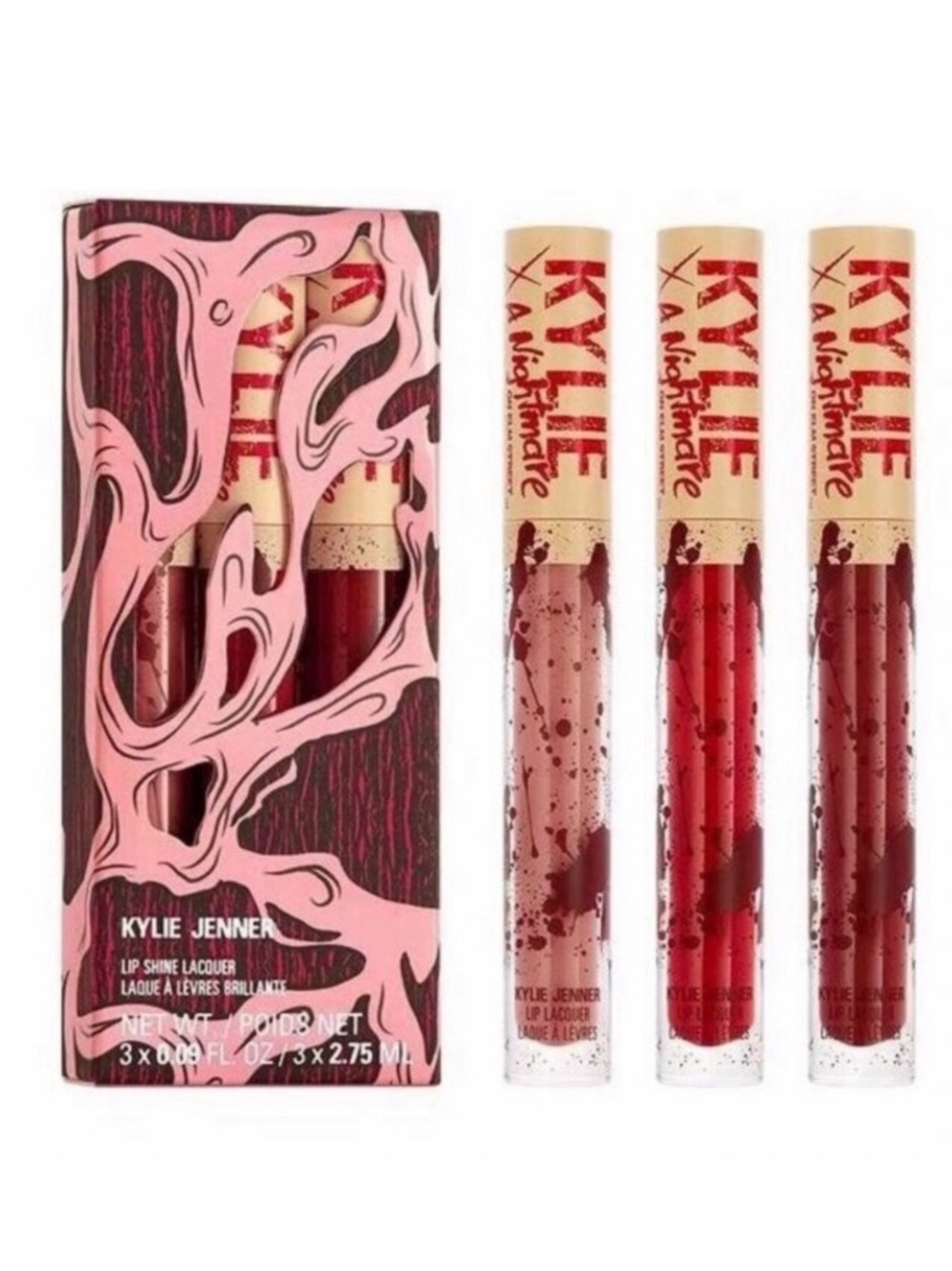 SALE rare kylie x nightmare on elm street lip lacquer set